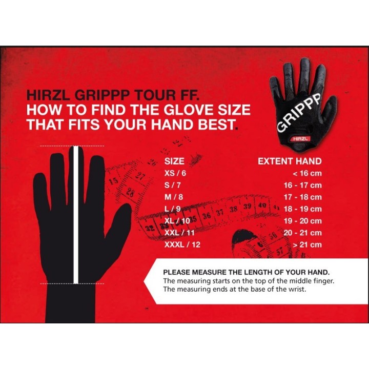 Guantes Hirlz Gripp Tour FF Negro