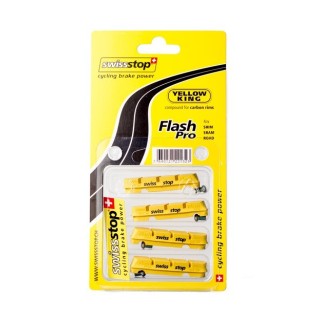 Kit 4 Zapatas Swissstop Flash Pro Amarillo Carbono