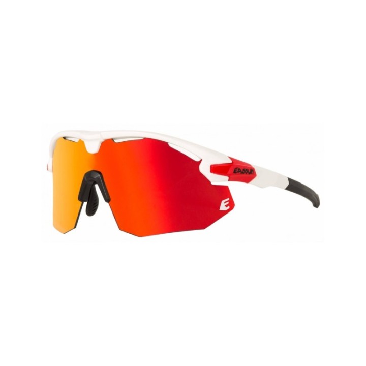 Lunettes Eassun Giant Blanco Mate Lentille Rouge|Lunettes de cyclisme