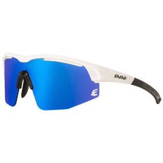 Lunettes Eassun Sprint Blanco Brillante Verres bleus | Lunettes de cyclisme