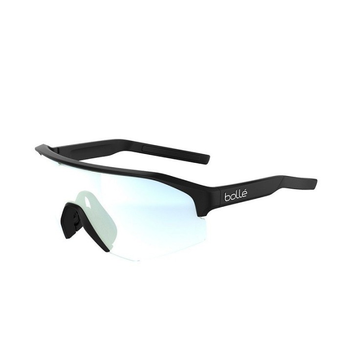 Lunettes Bollé LightShifter XL Black Matte Verres photochromiques Phanton Clear green|Lunettes de cyclisme