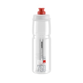 Bidón Elite Jet Plus Transparente Logo Rojo 750 ml.|bidones