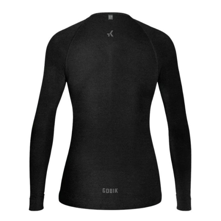 Camiseta Interior Manga Larga Mujer Gobik Winter Merino Coal|Ropa ciclismo