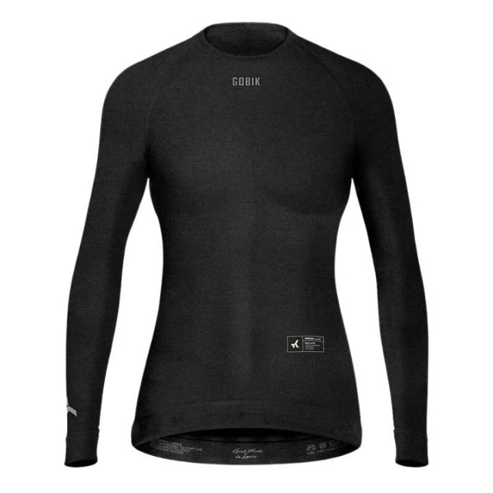 Camiseta Interior Manga Larga Mujer Gobik Winter Merino Coal