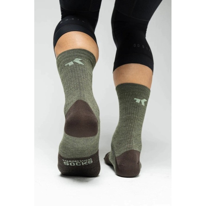 Calcetín Gobik Winter Merino Olive |calcetin ciclismo