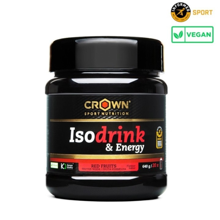 Isotonique Crown Isodrink & Energy 640 g Fruits rouges | Isotonique cyclisme