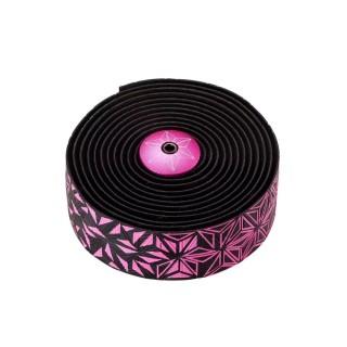 Ruban de guidon Supacaz Super Sticky Kush Noir/Rose fluo