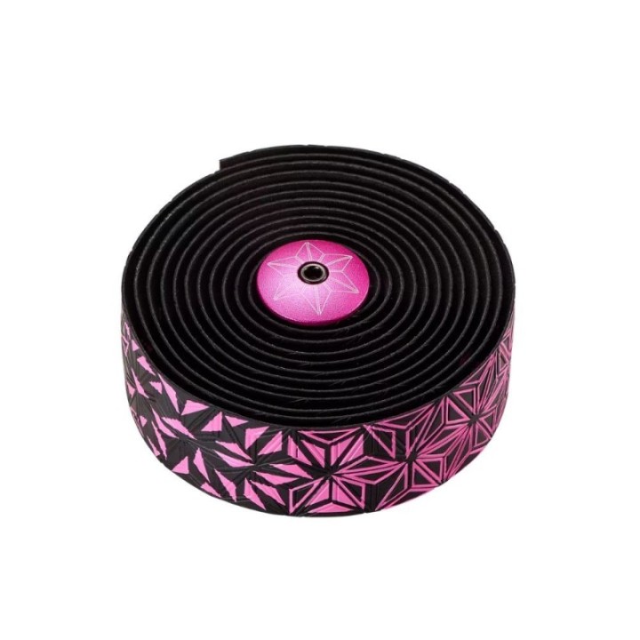 Ruban de guidon Supacaz Super Sticky Kush Noir/Rose fluo