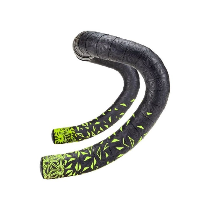 Ruban de guidon Supacaz Super Sticky Kush Noir/Jaune fluo