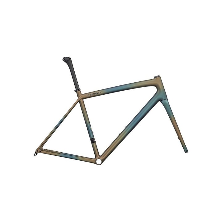 Cuadro Specialized S-Works Aethos Satin Deep Lake Metallic / Green Pearl + Burnt Gold Metallic Fades / Dark Navy 2025