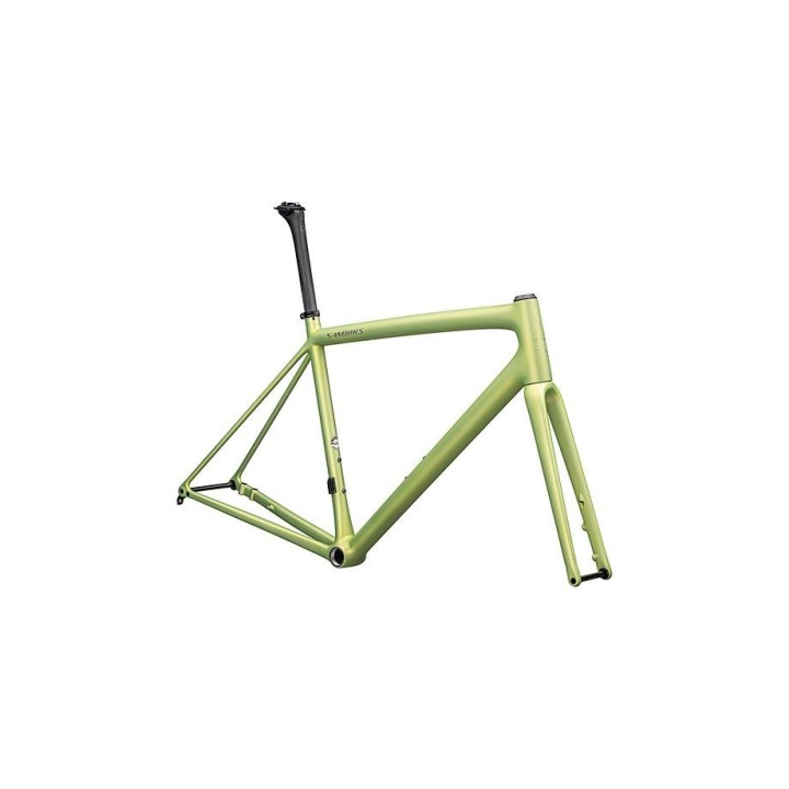 Cuadro Specialized S-Works Aethos Satin Silver Dust / Team Yellow Tint / Chrome