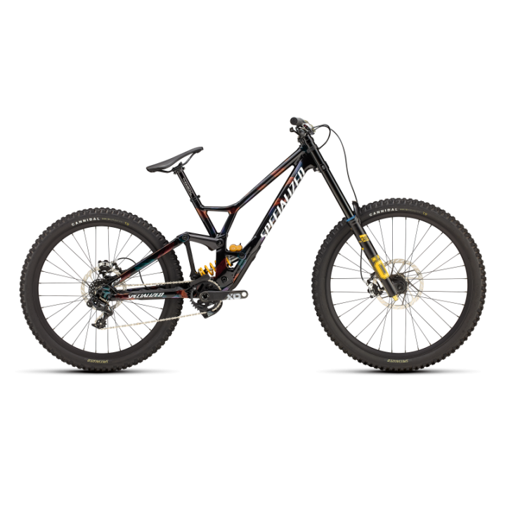 Vélo Specialized Demo Race Gloss Obsidian / Brushed / Chameleon Supernova 2025