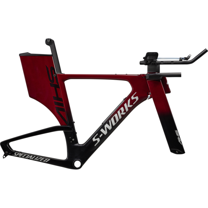 Cuadro Specialized Shiv Sw Frmset Ltd Gloss Maroon Tarmac Black Metallic White Silver