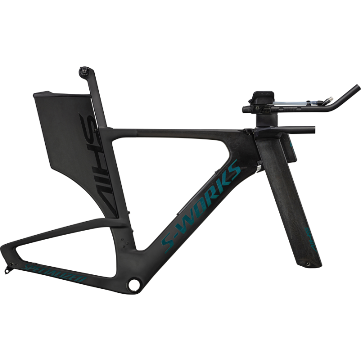 Cadre Specialized Shiv Sw Frmset Ltd Noir brillant Presque noir Granit fumé Bleu sarcelle 2024