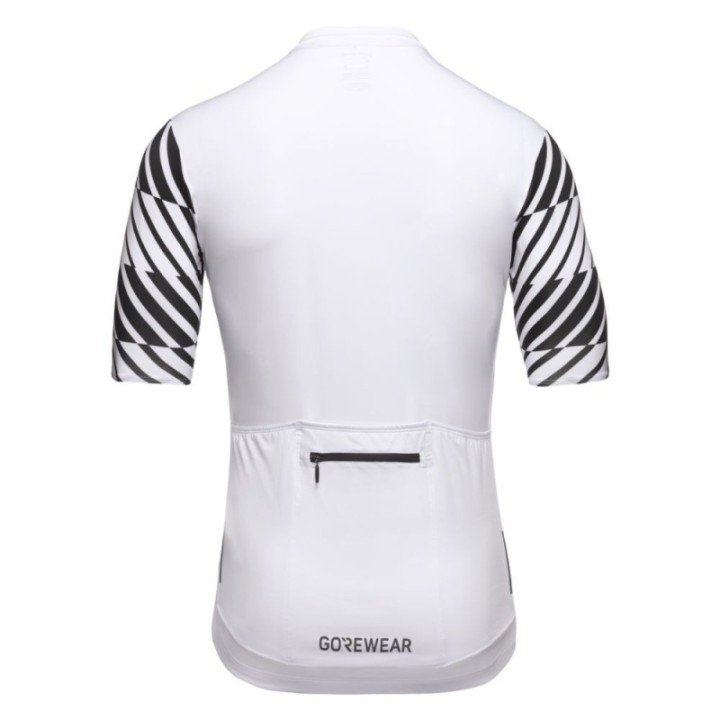 Maillot Hombre Manga Corta Gore Swiftride Optical White/Black