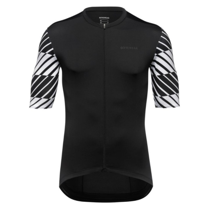Maillot homme à manches courtes Gore Swiftride noir/blanc