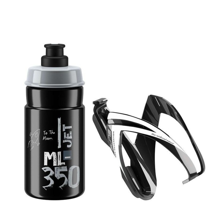 Kit Elite Porte-bidon Ceo + Bidon Jet 350 ml Noir/Gris