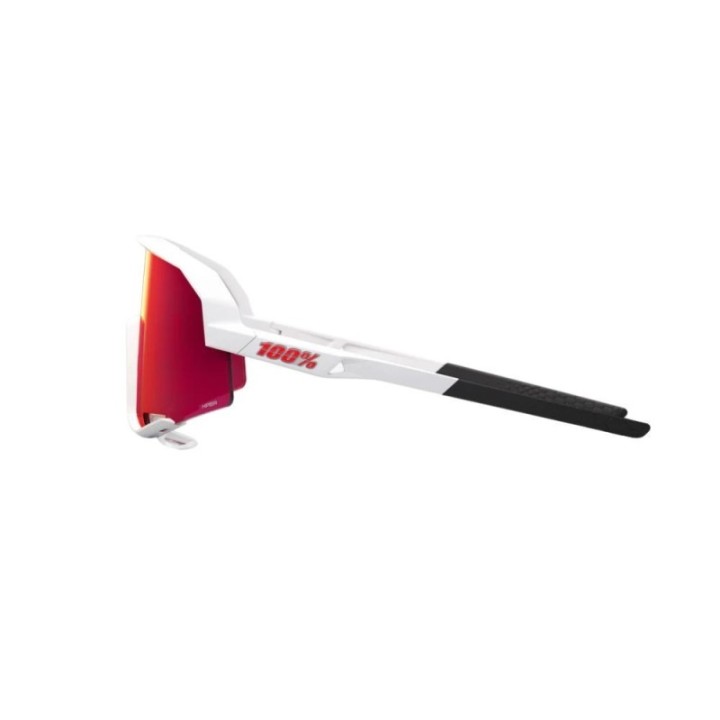 Gafas 100% Slendale Lente Espejo Rojo Multicapa - Montura Blanco Mate