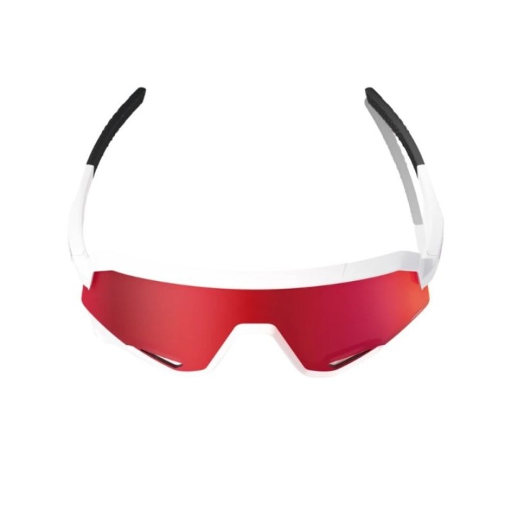 Lunettes 100 % Slendale Verres miroir rouge multicouche - Monture blanche mate