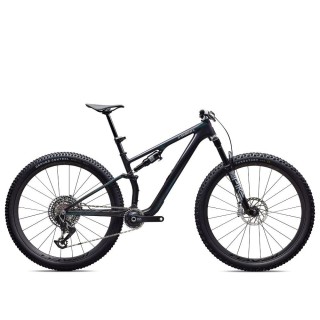 Vélo Specialized S-Works Epic 8 EVO AXS Carbone brillant/Vert à violet Viavi Fade/Métal liquide brossé