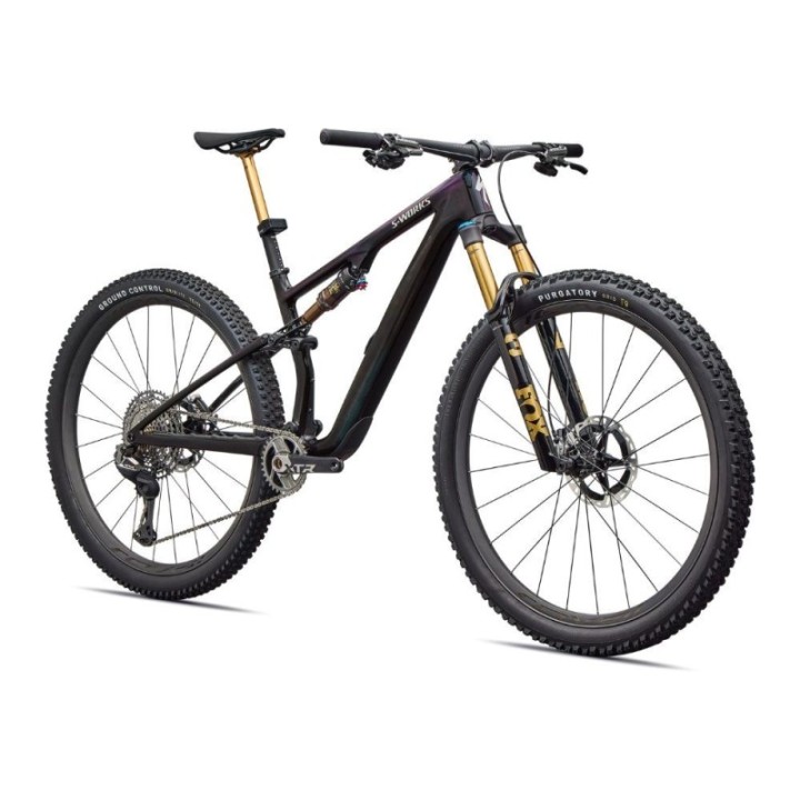 Vélo Specialized Epic 8 S-Works Evo DI2 Carbone brillant / Vert à violet dégradé Viavi / Métal liquide brossé 2026