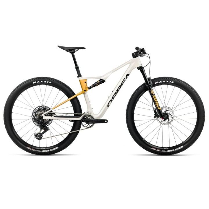 Vélo Orbea OIZ M21 Blanc ivoire (brillant) - Jaune bourdon (mat) 2026