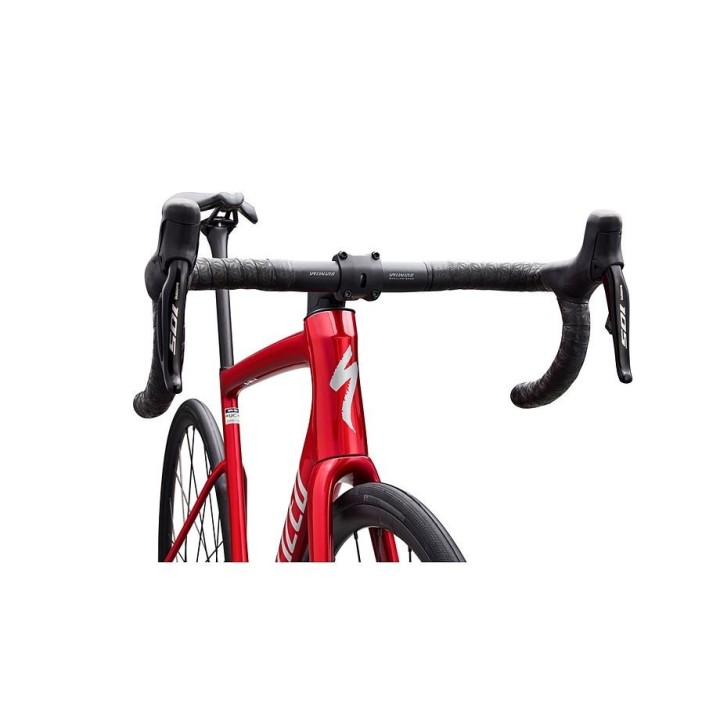 Vélo Specialized Tarmac SL8 Comp - Shimano 105 Di2 Rouge brillant/Argent poussiéreux 2026