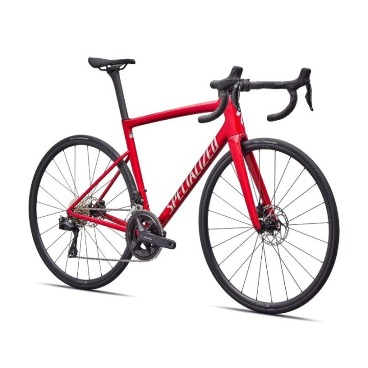 Vélo Specialized Tarmac SL8 Comp - Shimano 105 Di2 Rouge brillant/Argent poussiéreux 2026