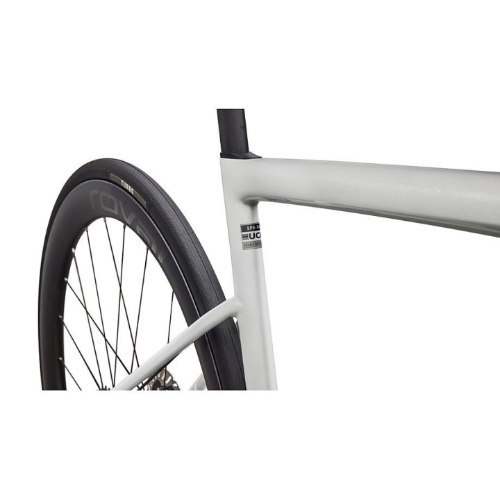 Vélo Specialized S-Works Tarmac SL8 - Shimano Dura-Ace Di2 Blanc métallisé brillant / Argent / Noir 2026