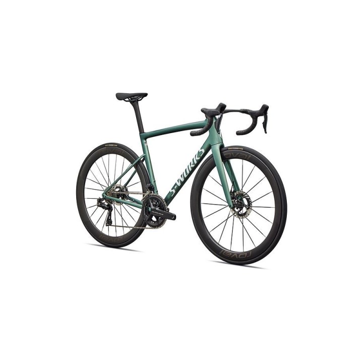 Vélo Specialized S-Works Tarmac SL8 - Shimano Dura-Ace Di2 Gloss Premium Fjord Metallic / Blanc métallisé Argent 2026