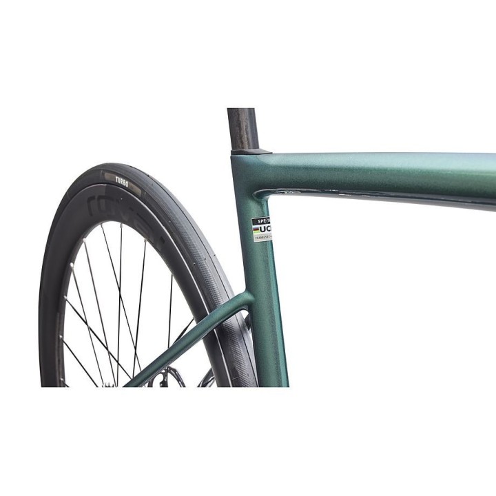 Vélo Specialized S-Works Tarmac SL8 SRAM RED AXS Gloss Premium Fjord Metallic / Blanc Metallic Silver 2026