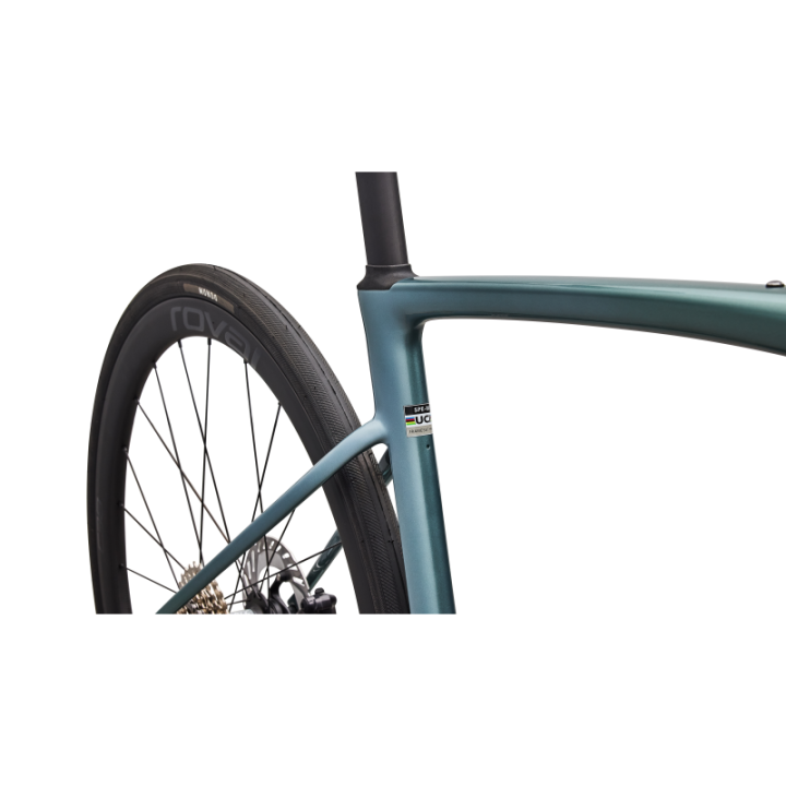 Bicicleta Specialized Roubaix Expert Gloss Fjord Metallic/White Pearl Fade/Emerald Metallic 2026