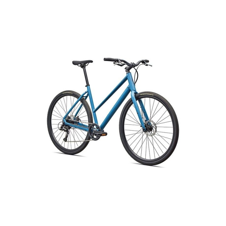Vélo Specialized Sirrus X 1.0 à cadre ouvert, gris satiné et bleu / bleu métallisé givré réfléchissant 2026