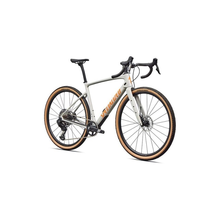 Vélo Specialized Diverge 4 Comp Carbon - SRAM Apex AXS/S1000 Dolomite Metallic/Orange Zest 2026