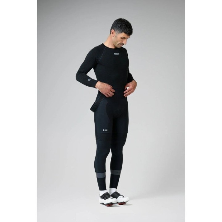 T-shirt intérieur à manches longues pour homme Gobik Winter Merino Coal|Vêtements de cyclisme