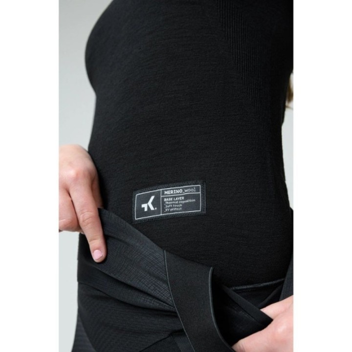 T-shirt intérieur à manches longues pour femme Gobik Winter Merino Coal | Vêtements de cyclisme