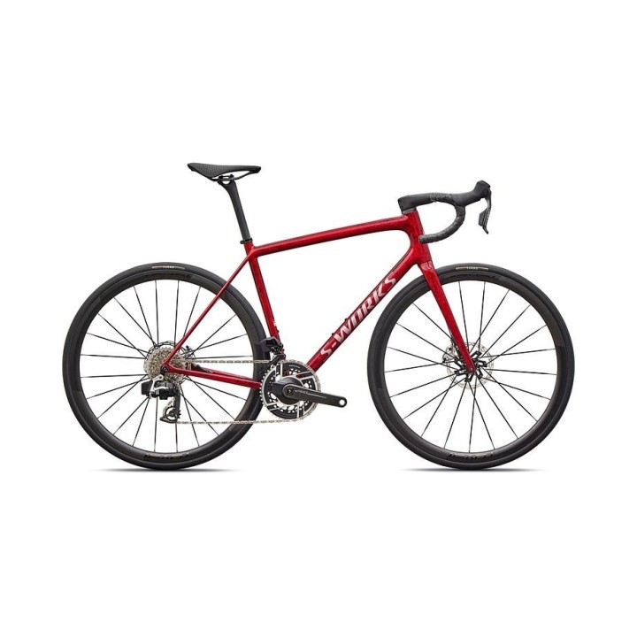 Vélo Specialized S-Works Aethos 2 - Sram Red Axs Base métallique couleur grès / teinte rouge 2026