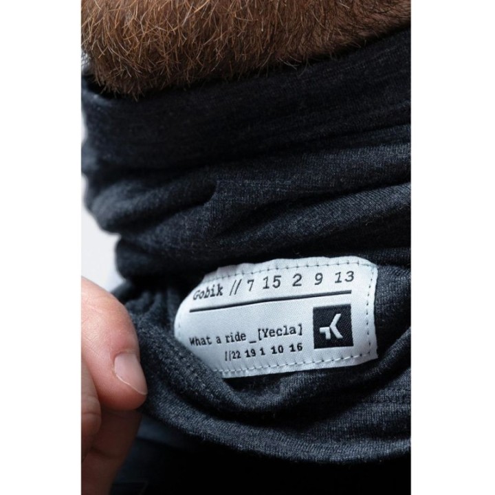 Bandana Cuello Merino Gobik Moonbah Solid Graphite|complementos ciclismo