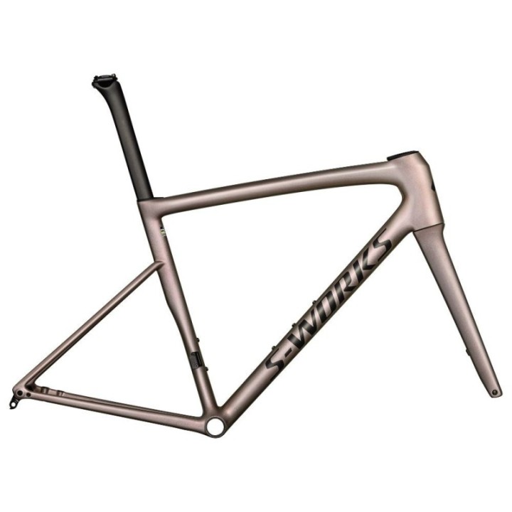Cuadro Specialized S-Works Tarmac SL8 Gloss Viavi Red Gold Over Silver / Satin Metallic Obsidian