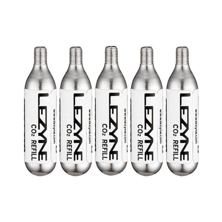 Bombes Lezyne 25g co2 - 5 pack silver