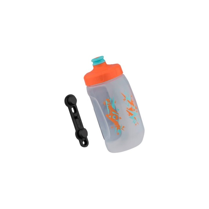 Bidón + base + Conector Twist Fidlock niño 450 600ml naranja