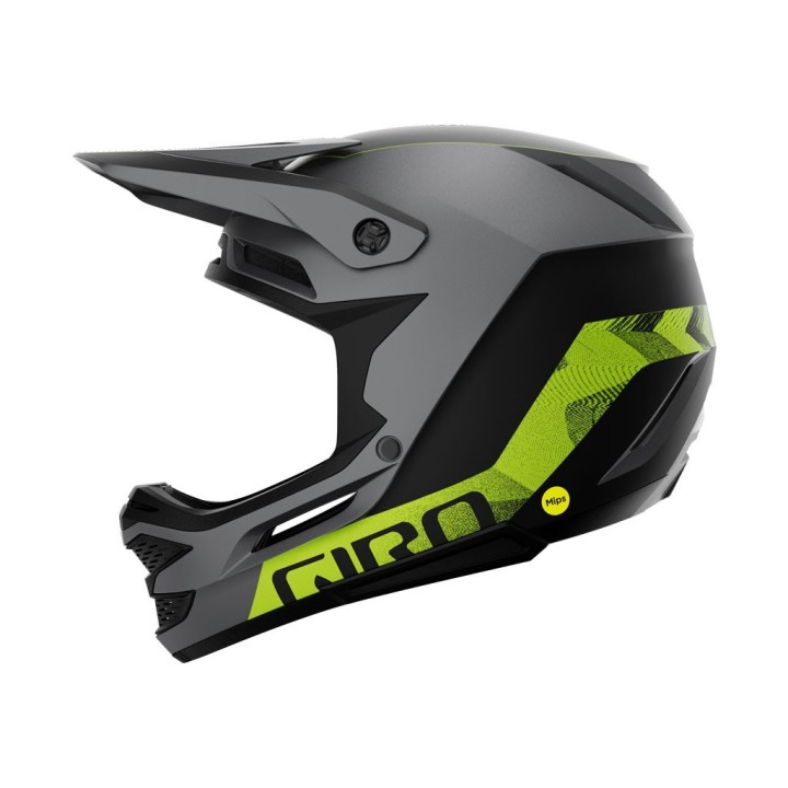 Casque Giro Insurgent Spherical noir mat anodisé et vert citron