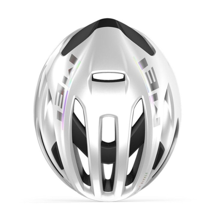 Casque Met Rivale Mips Blanc holographique|Brillant