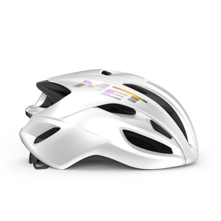 Casque Met Rivale Mips Blanc holographique|Brillant