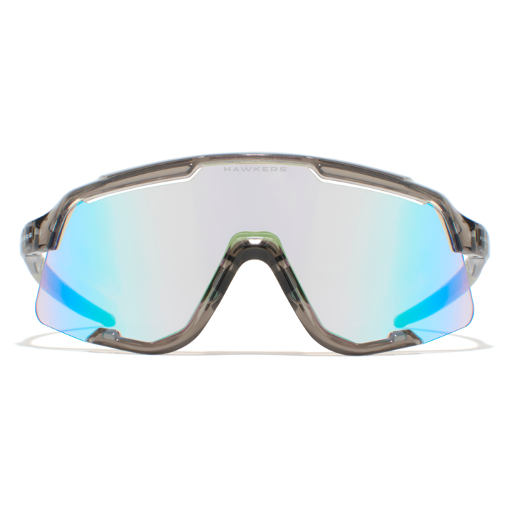 Lunettes Hawkers Power Gris transparent brillant - Photochromiques marron/bleu
