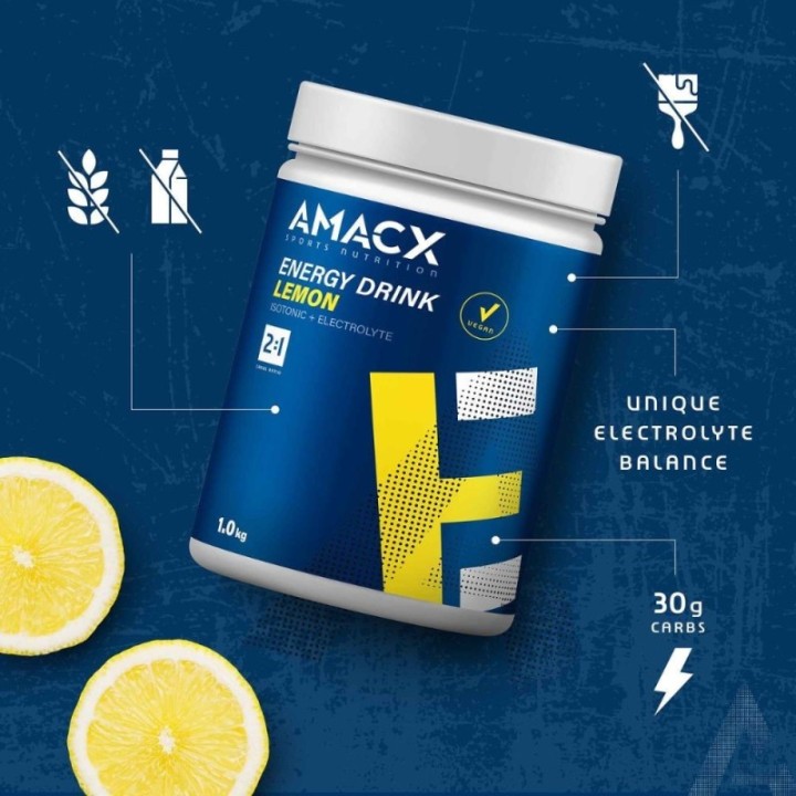 Carbohydrates Amacx Energy Drink Citron 1 kg