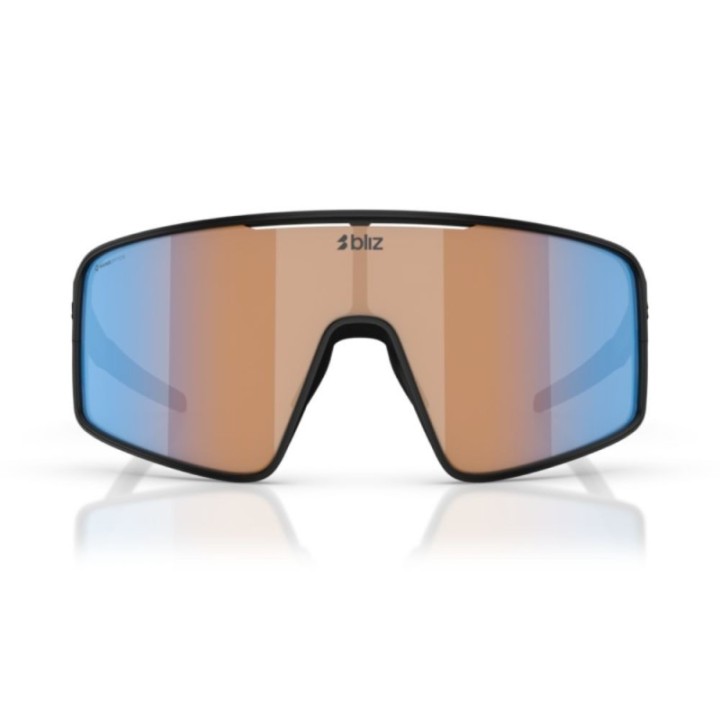 Gafas Bliz P001 Negro mate/Coral/naranja espejo azul
