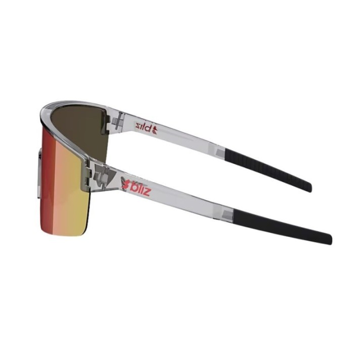 Lunettes Bliz P004 gris foncé transparent/rouge