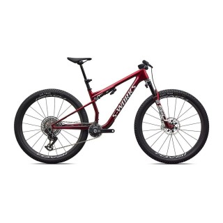 Vélo Specialized S-Works Epic 9 Gloss Red Tint Over Red Reflex Pearl Edge Fade / Metallic White Silver
