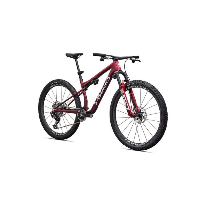 Bicicleta Specialized S-Works Epic 9 Gloss Red Tint Over Red Reflex Pearl Edge Fade/Metallic White Silver